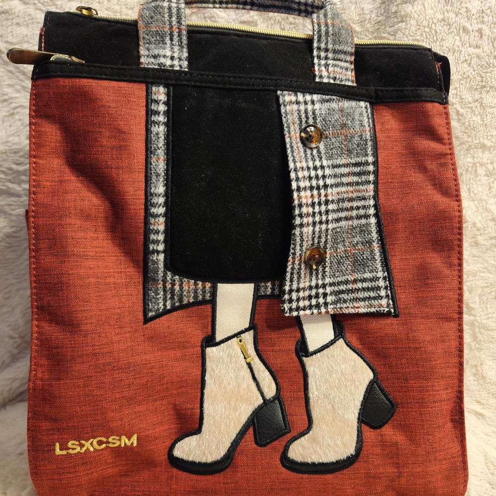 Red and Black Women's Bag